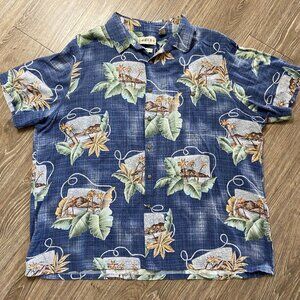 Campia Moda Hawaiian Shirt Size XXL 100% Rayon